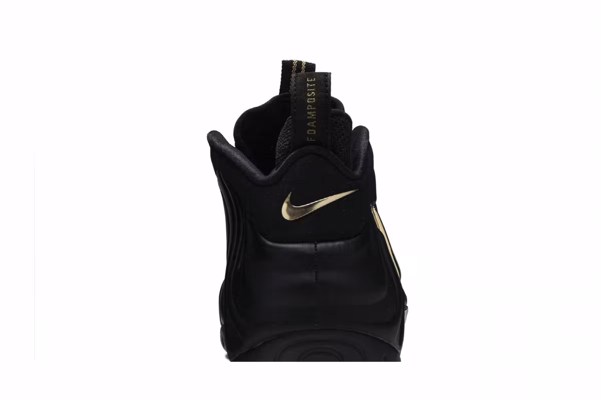 Nike Air Foamposite Pro Black Metallic Gold, view 8