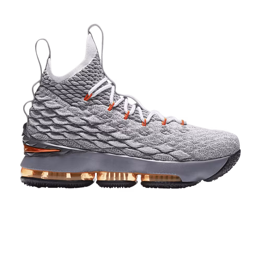 Nike LeBron 15 GS Grey Orange