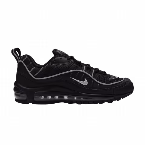 Nike Air Max 98 GS 'Black Metallic Silver'