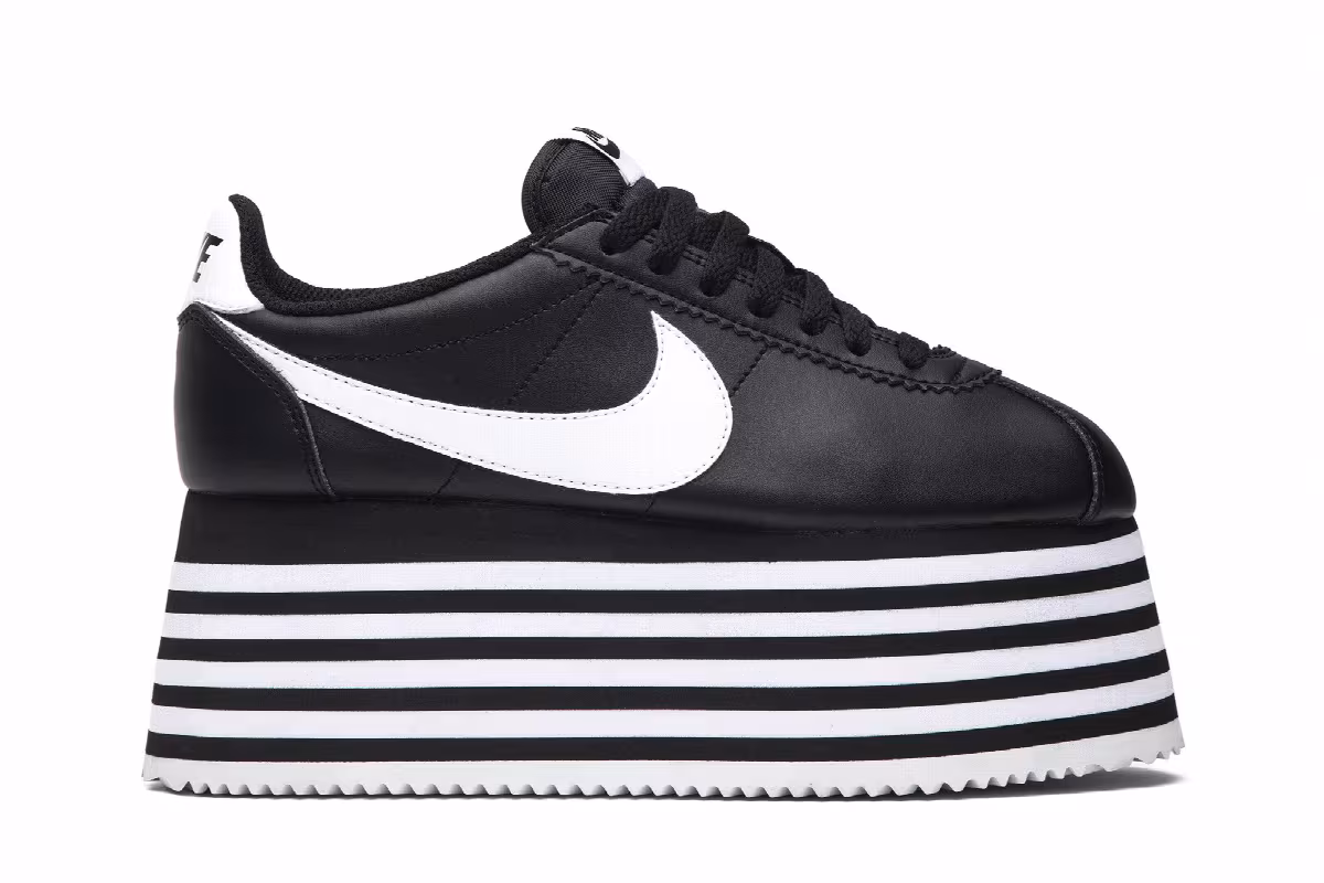 COMME des Garcons x Nike Women's Cortez Black, view 2