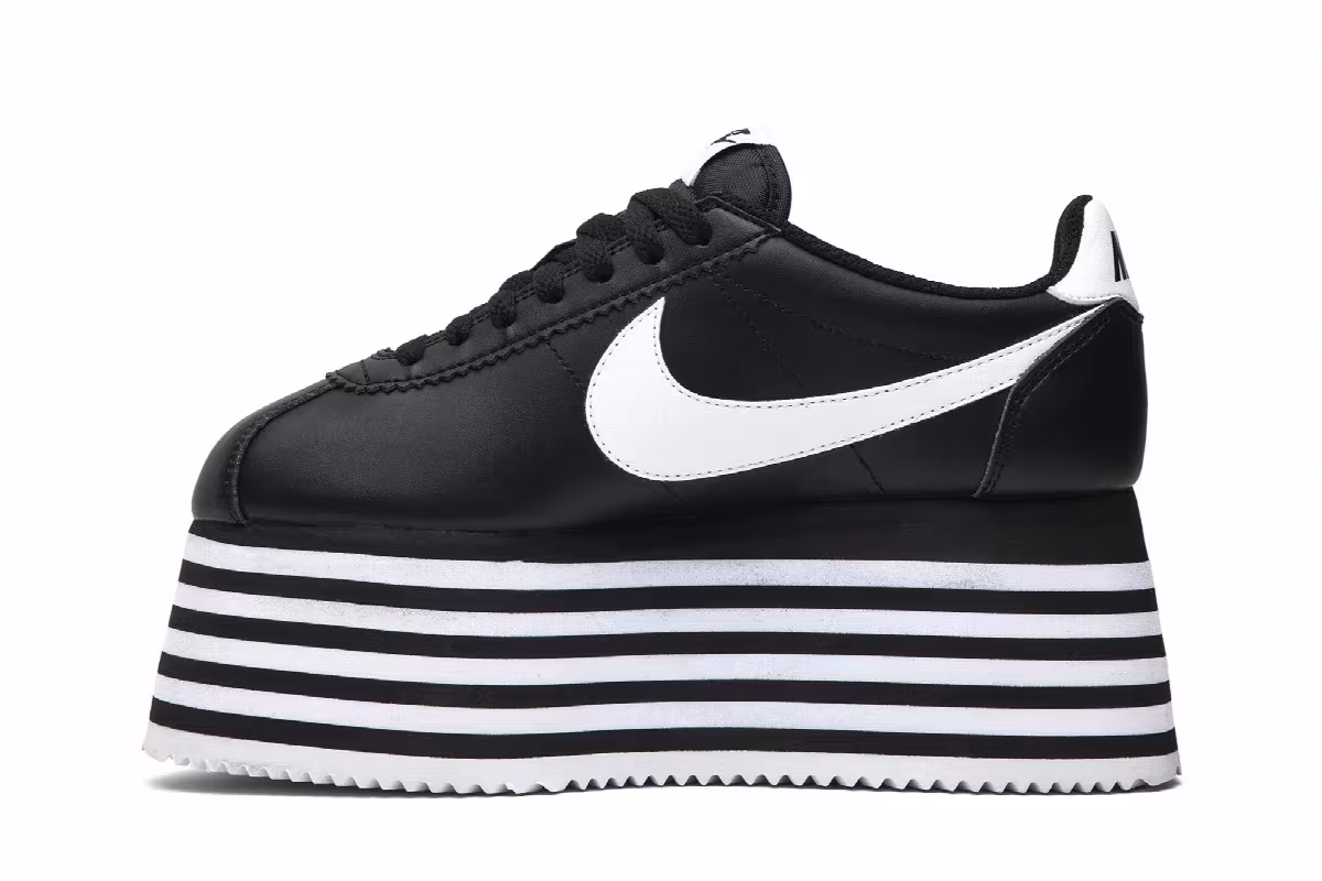 COMME des Garcons x Nike Women's Cortez Black, view 4