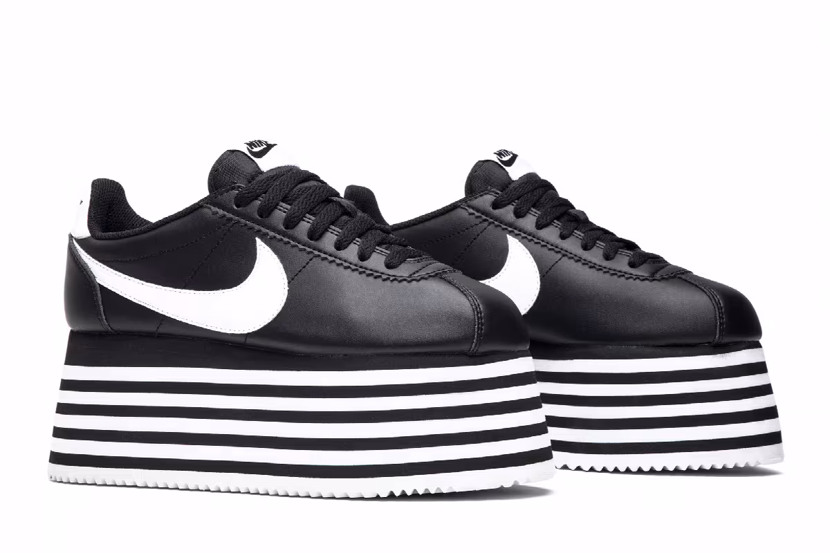 COMME des Garcons x Nike Women's Cortez Black, view 9