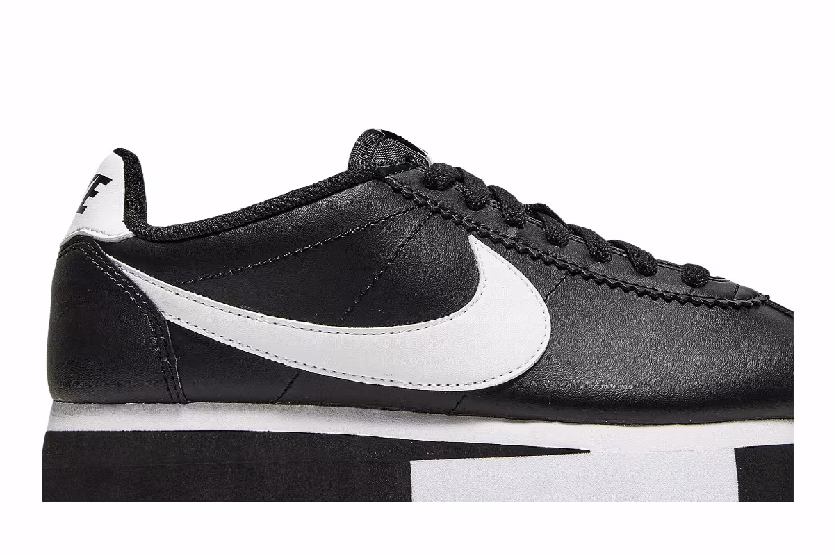 COMME des Garcons x Nike Women's Cortez Check Black, view 3