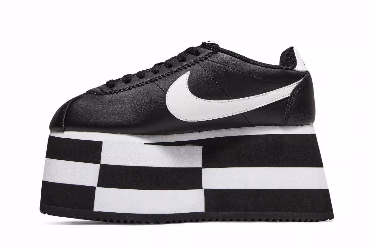 COMME des Garcons x Nike Women's Cortez Check Black, view 4
