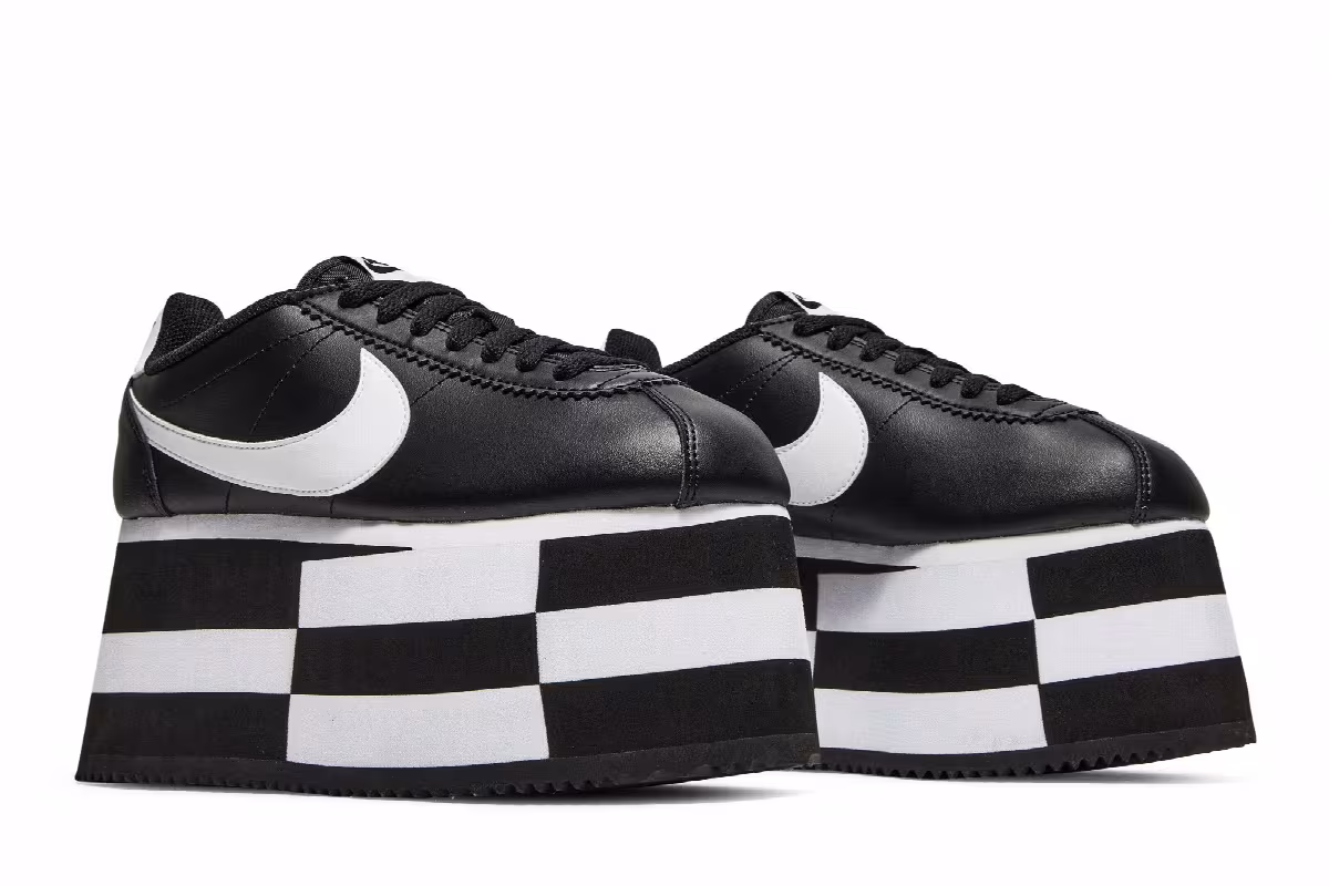 COMME des Garcons x Nike Women's Cortez Check Black, view 9