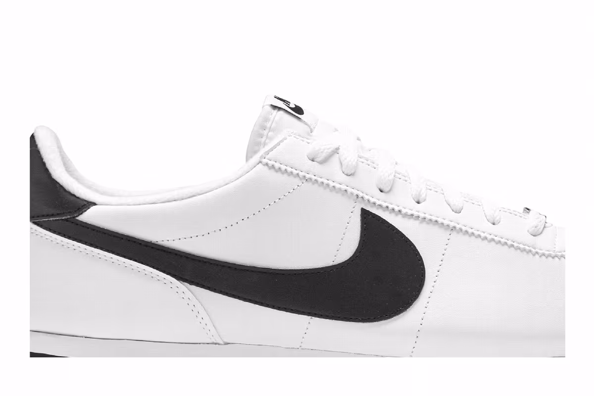 Nike Cortez Basic Leather White Black, view 3