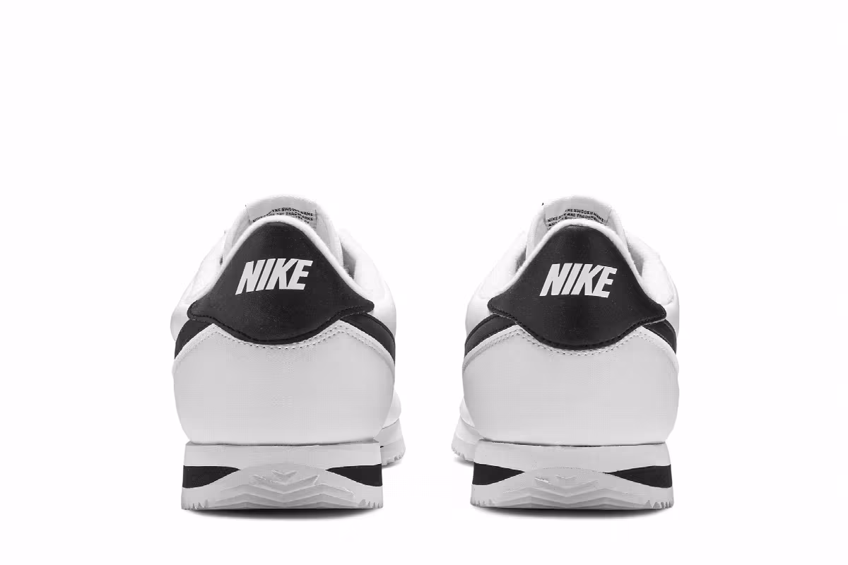 Nike Cortez Basic Leather White Black, view 7