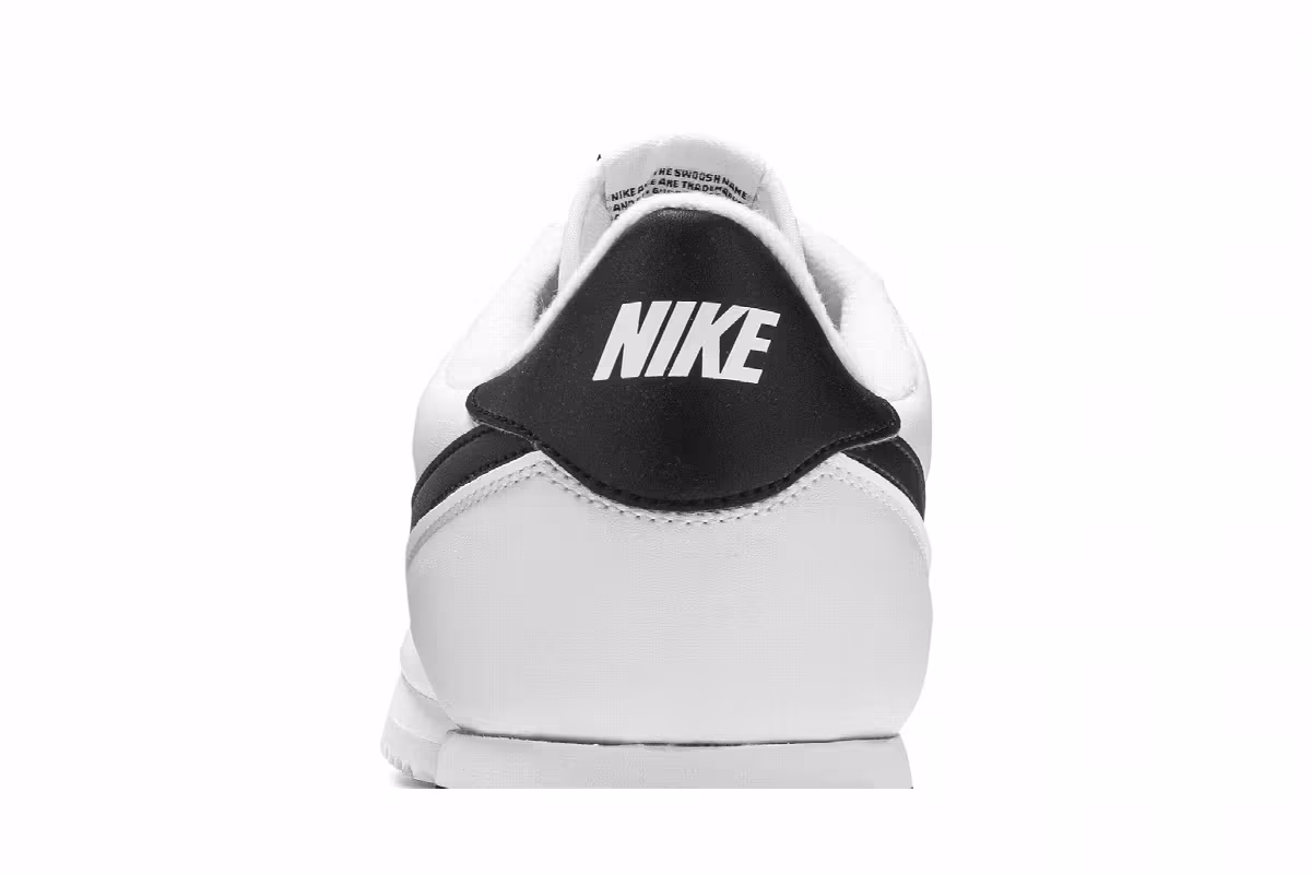 Nike Cortez Basic Leather White Black, view 8