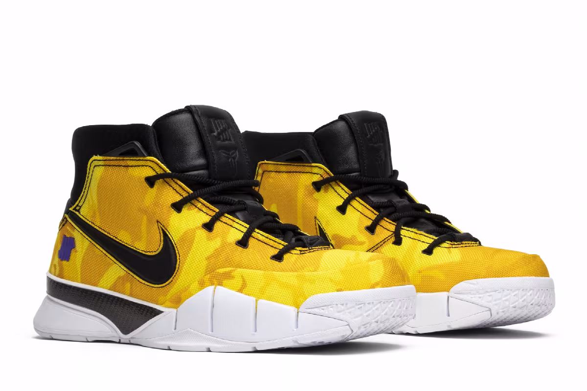 Undefeated x Nike Zoom Kobe 1 Protro Yellow Camo, view 9