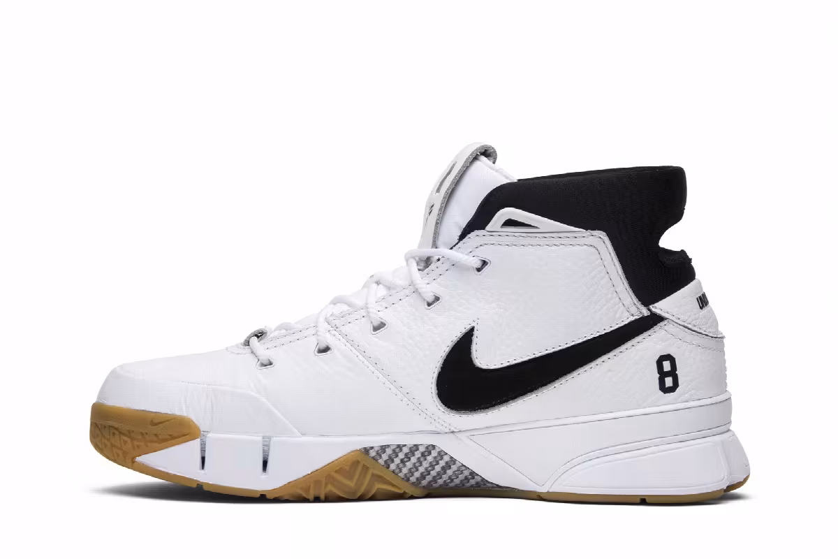 Undefeated x Nike Zoom Kobe 1 Protro White Gum, view 4