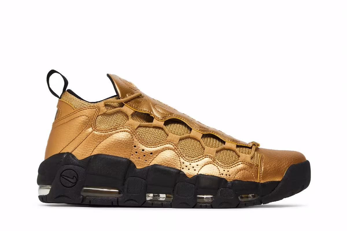 Nike Air More Money Metallic Gold, view 2