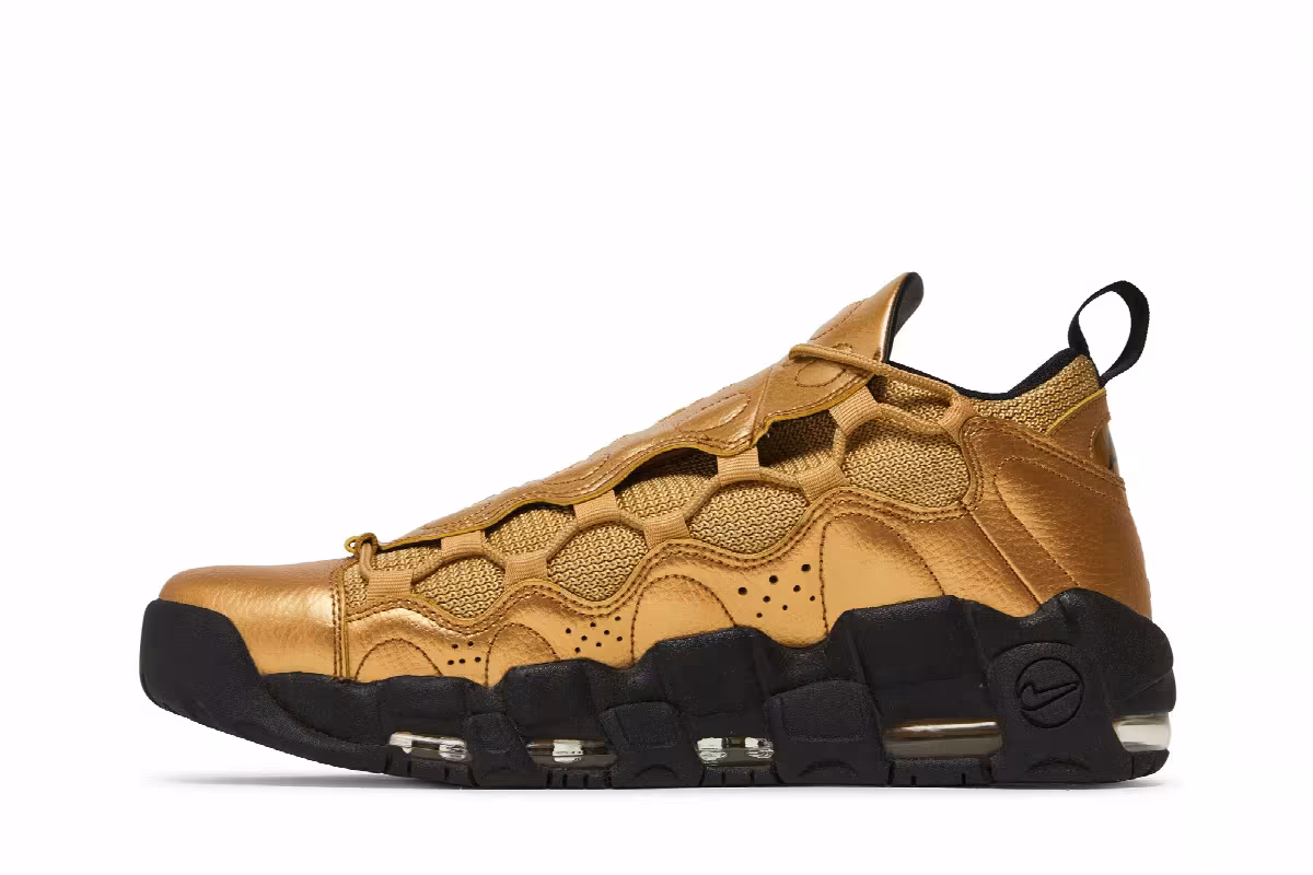 Nike Air More Money Metallic Gold, view 4