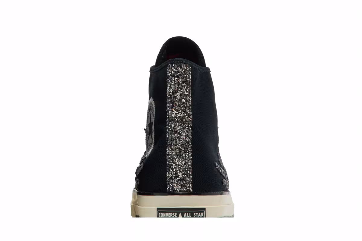 Converse Women's Chuck 70 High Archival Glitter Flame - Black Egret, view 8