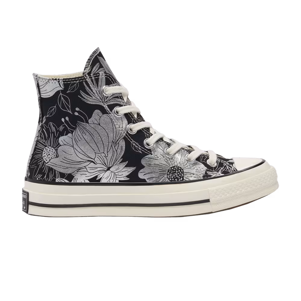 Converse Women's Chuck 70 High Vintage Floral - Black Silver