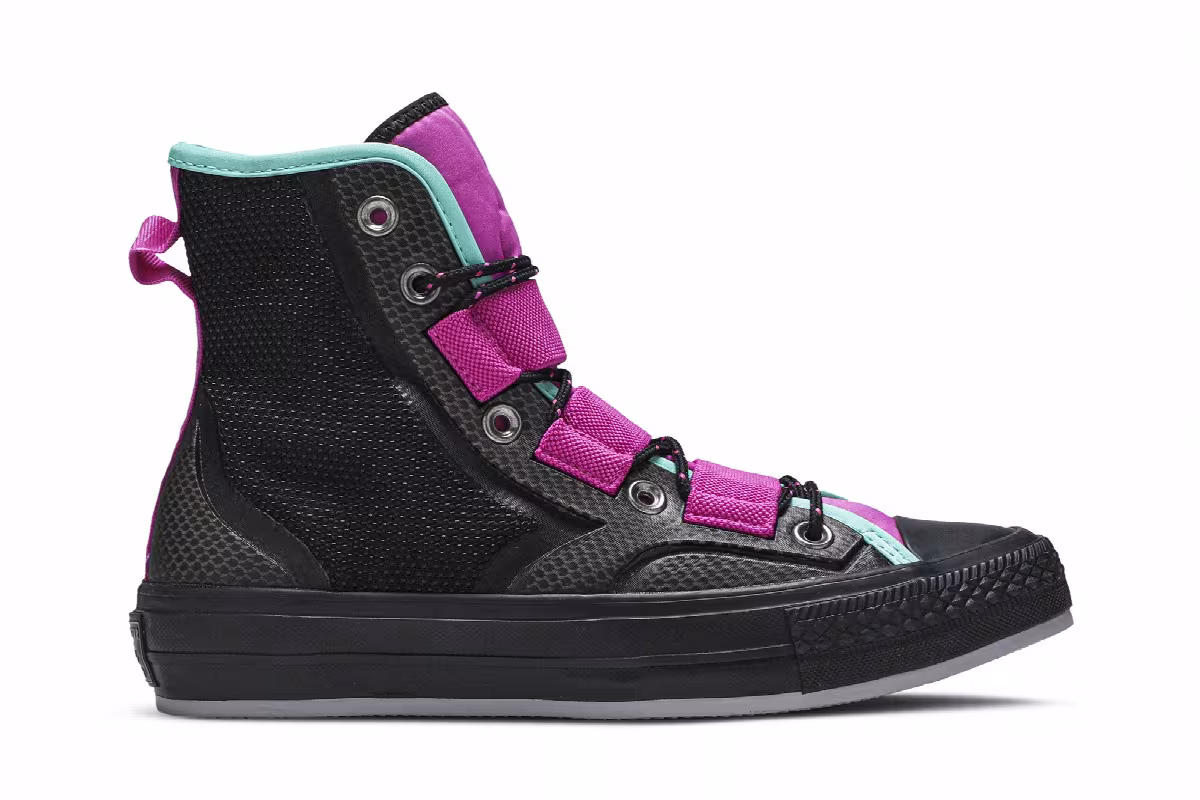 Converse Chuck 70 Tech Hiker High GS Black Hyper Magenta, view 2