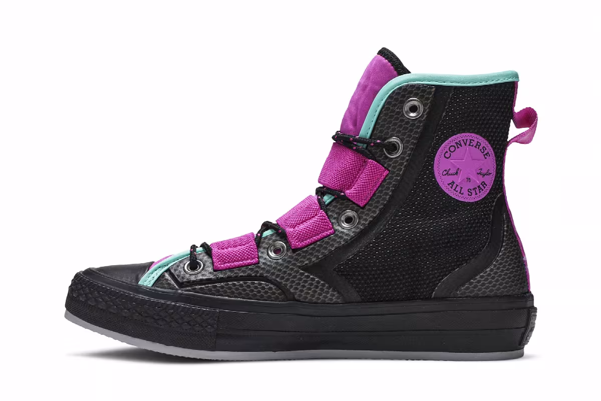 Converse Chuck 70 Tech Hiker High GS Black Hyper Magenta, view 4