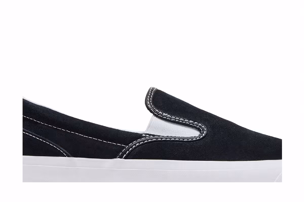 Converse One Star CC Pro Suede Slip-On Black White, view 3