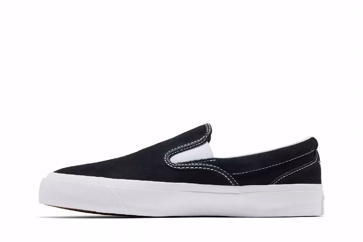 Converse One Star CC Pro Suede Slip-On Black White, view 4