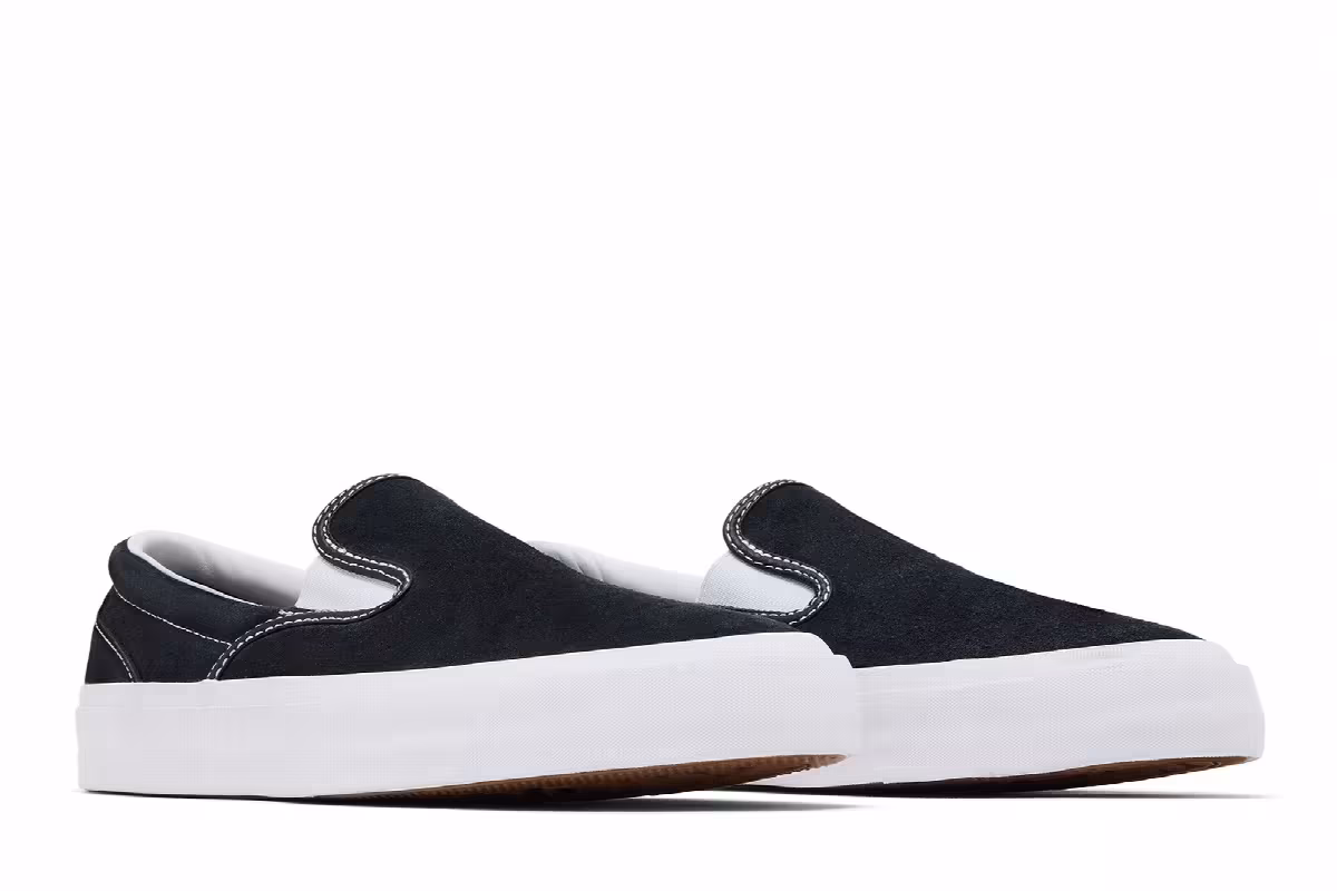 Converse One Star CC Pro Suede Slip-On Black White, view 9
