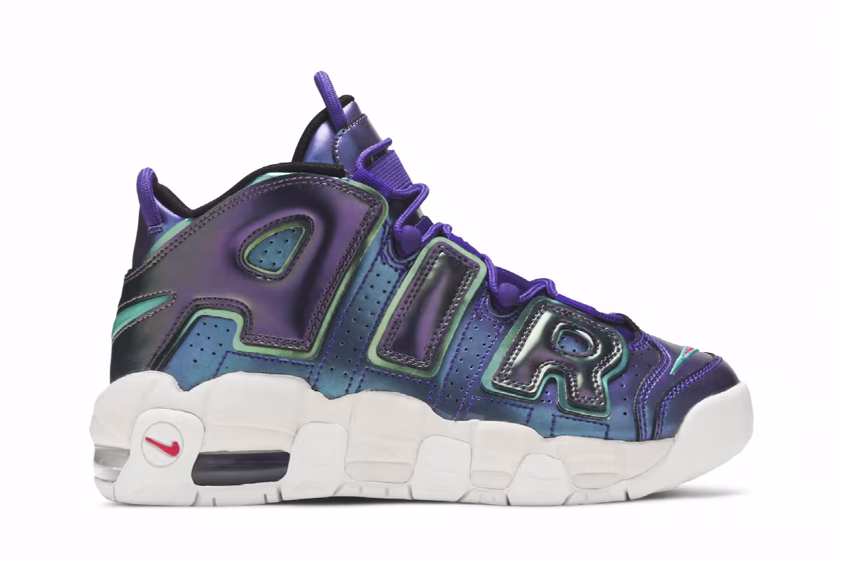 Nike Air More Uptempo GS Iridescent Purple, view 2
