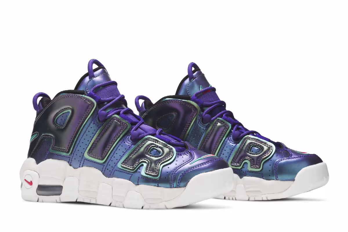 Nike Air More Uptempo GS Iridescent Purple, view 9