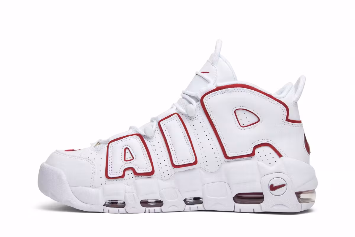 Nike Air More Uptempo White Varsity Red 2018, view 4