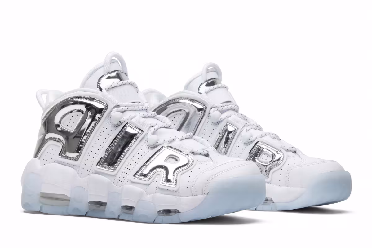 Nike Women's Air More Uptempo Chrome, view 9