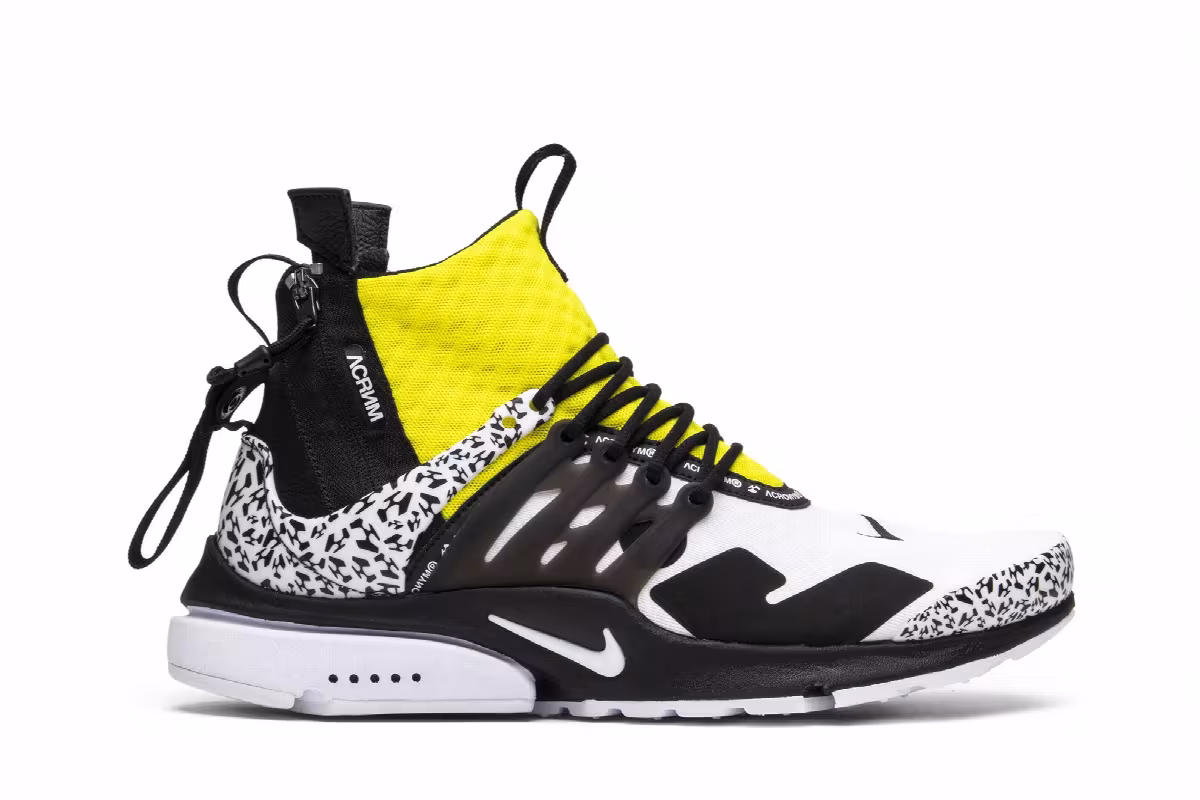 Acronym x Nike Air Presto Mid Dynamic Yellow, view 2