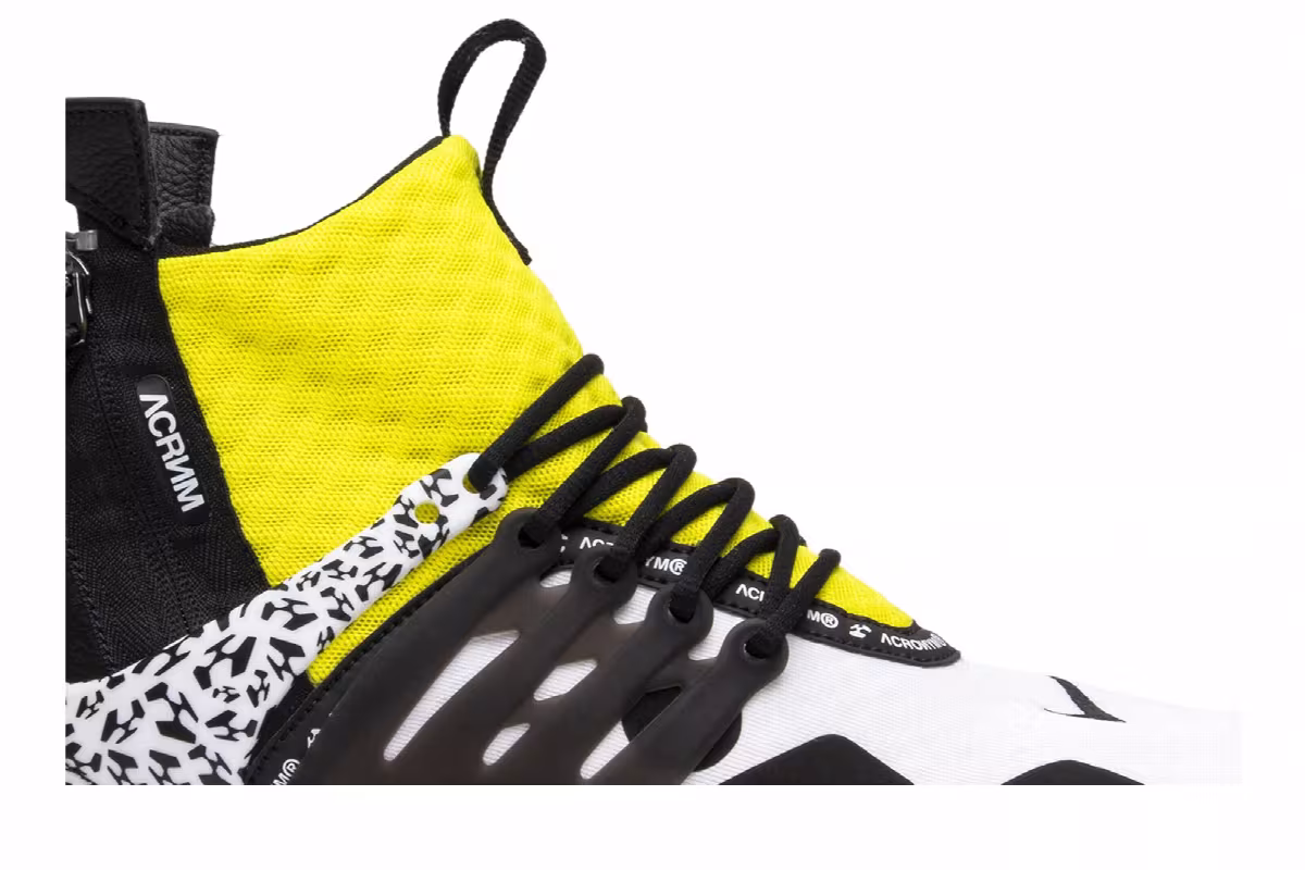 Acronym x Nike Air Presto Mid Dynamic Yellow, view 3