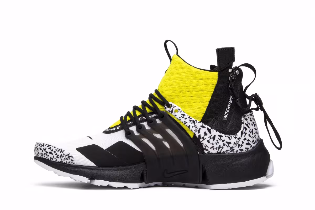 Acronym x Nike Air Presto Mid Dynamic Yellow, view 4