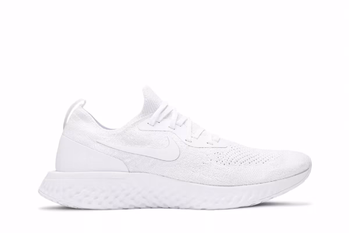 Nike Epic React Flyknit Triple White, view 2