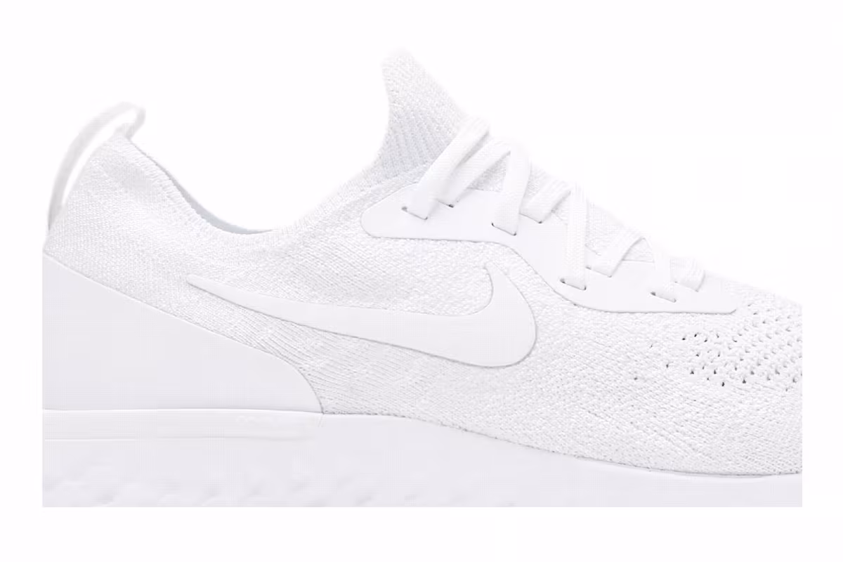 Nike Epic React Flyknit Triple White, view 3