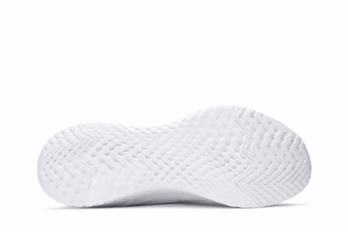 Nike Epic React Flyknit Triple White, view 5