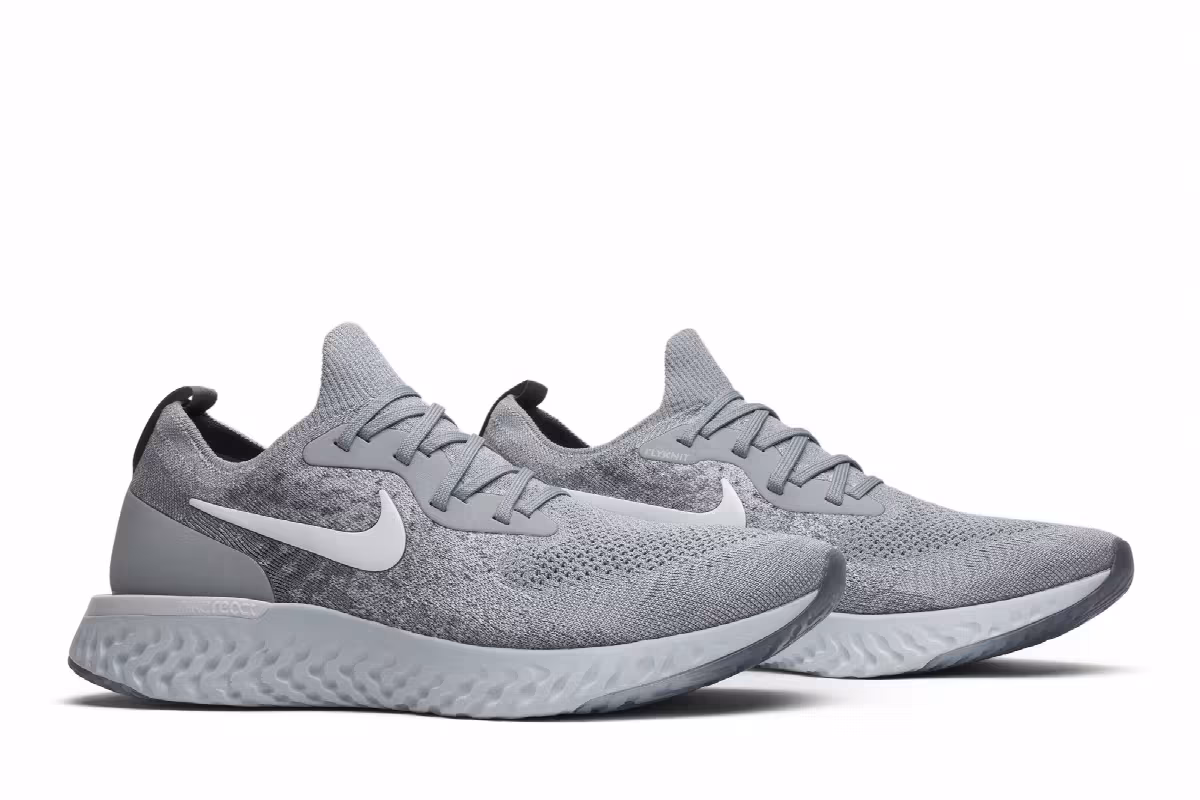 Nike Epic React Flyknit Wolf Grey, view 9