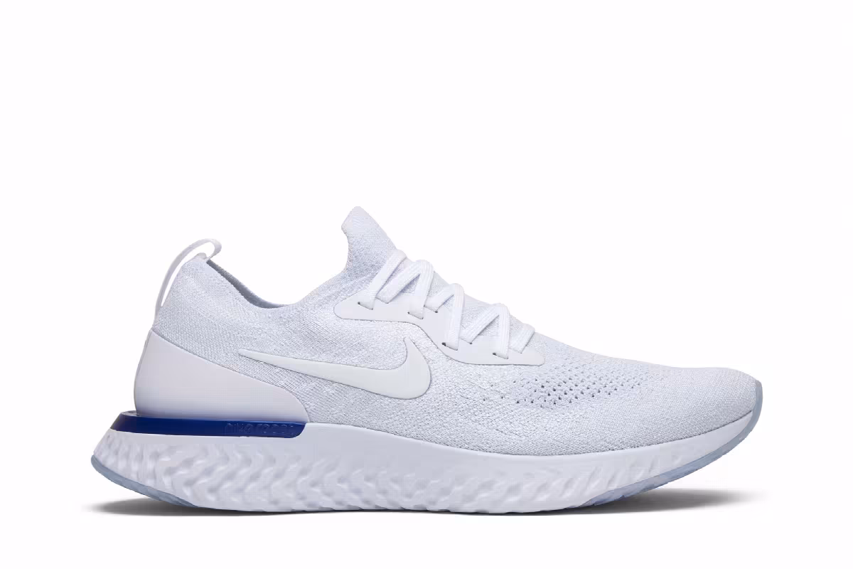 Nike Epic React Flyknit White Racer Blue, view 2