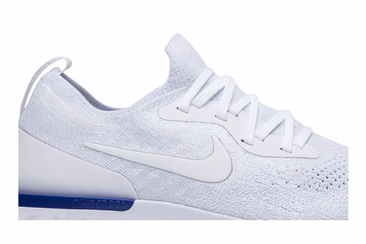 Nike Epic React Flyknit White Racer Blue, view 3