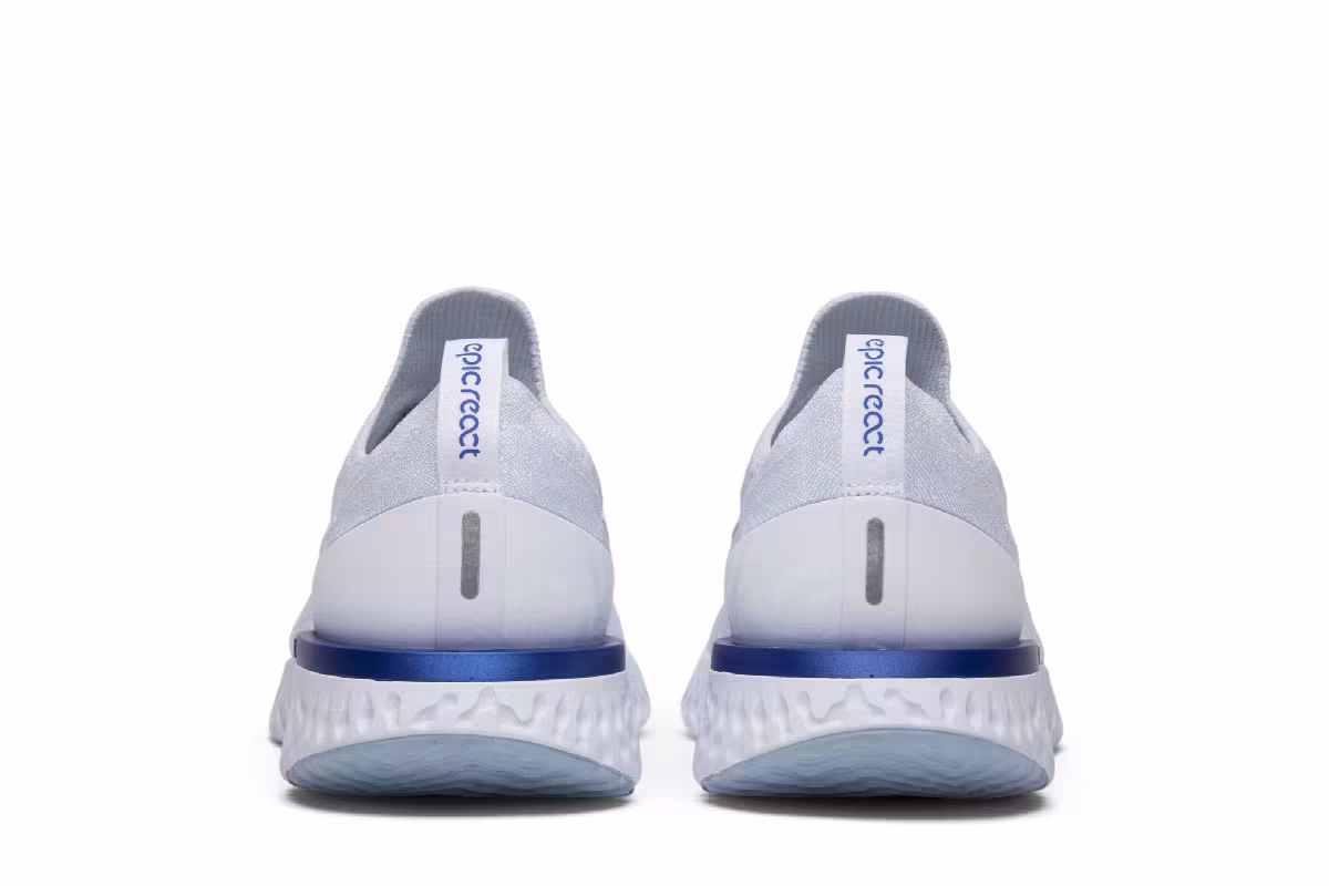 Nike Epic React Flyknit White Racer Blue, view 7