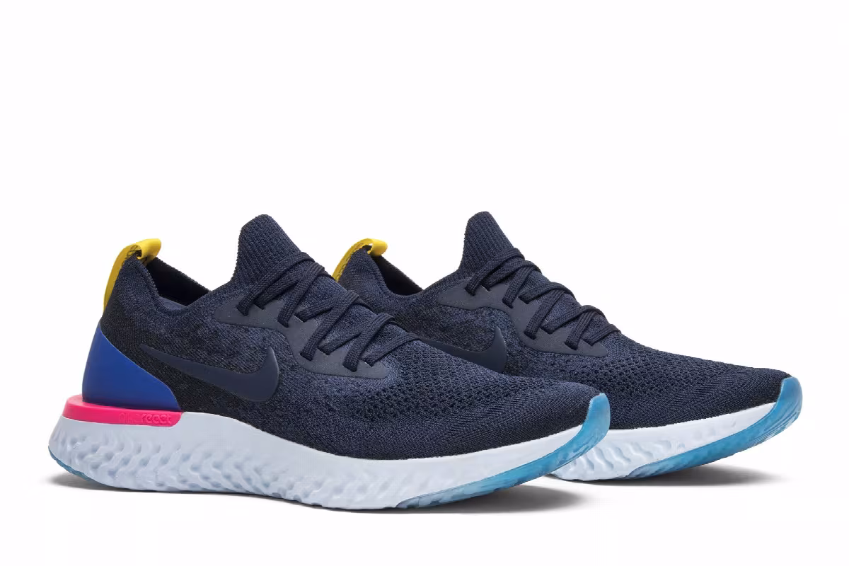 Nike Women's Epic React Flyknit College Navy, view 9