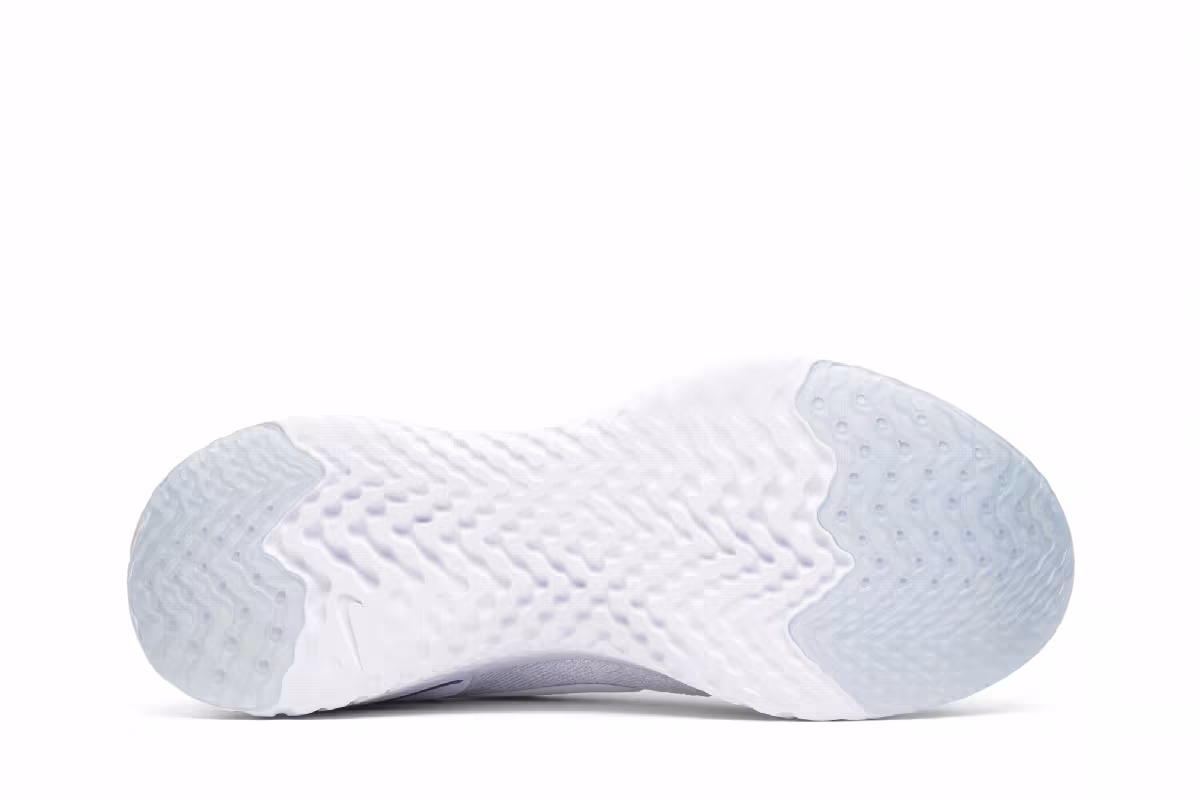 Nike Women's Epic React Flyknit White Racer Blue, view 5