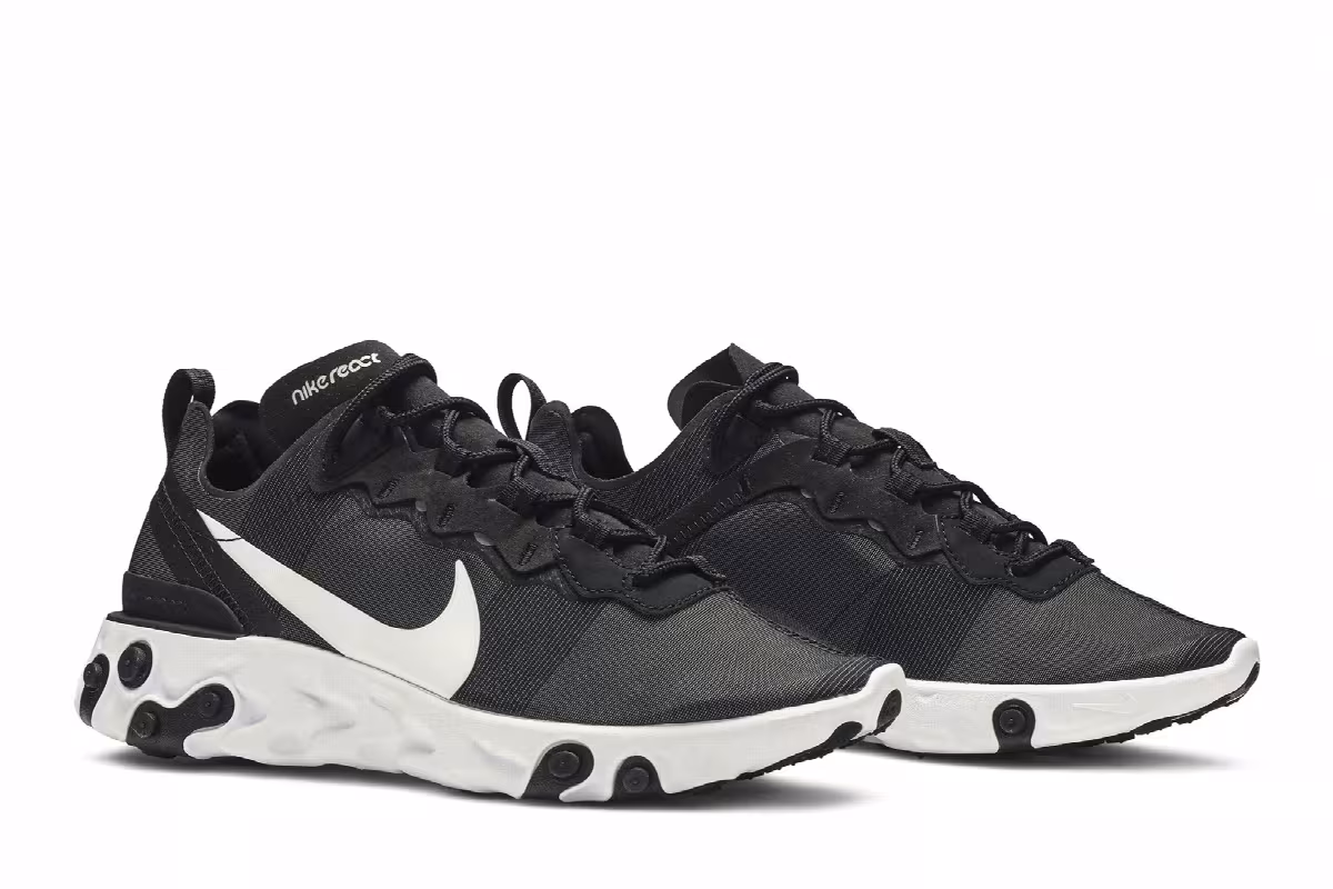 Nike React Element 55 Black White, view 9