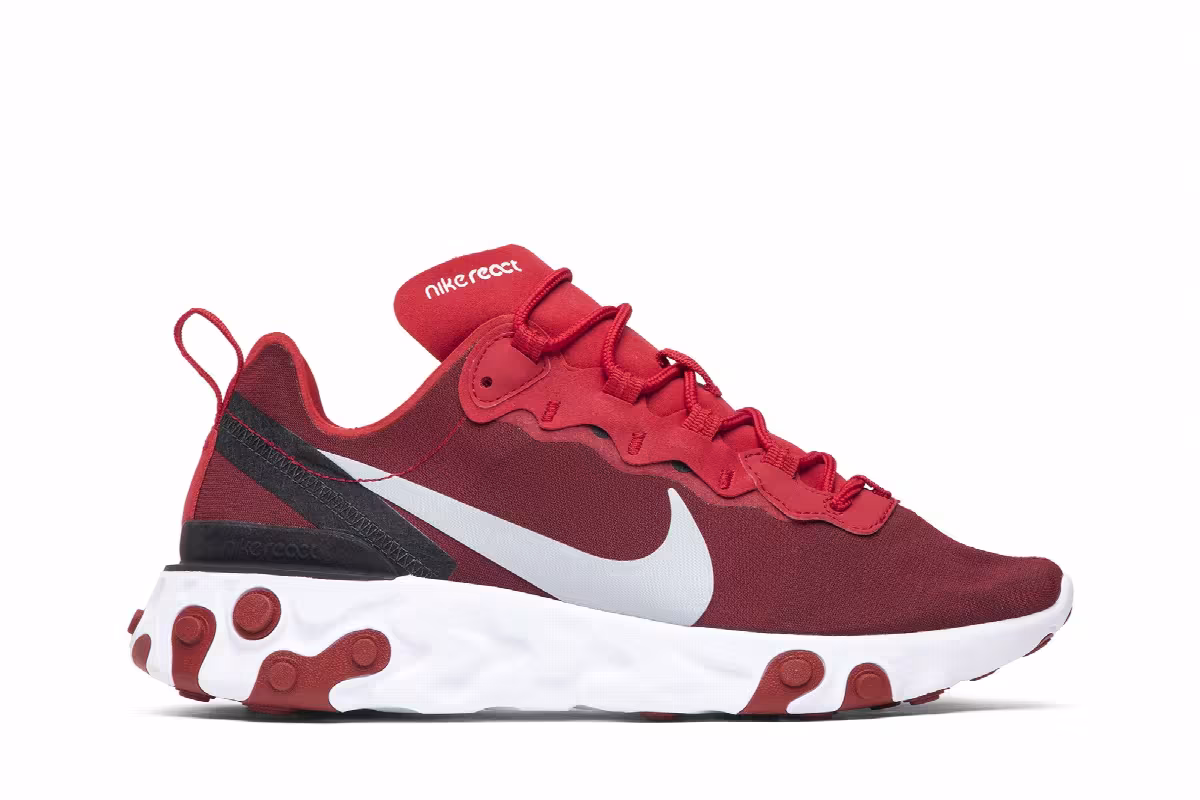 Nike React Element 55 Team Red, view 2