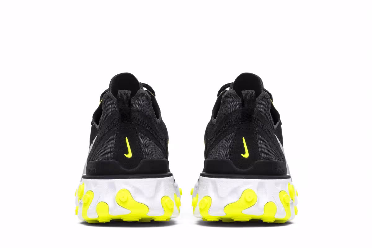 Nike Women's React Element 55 Black Volt, view 7