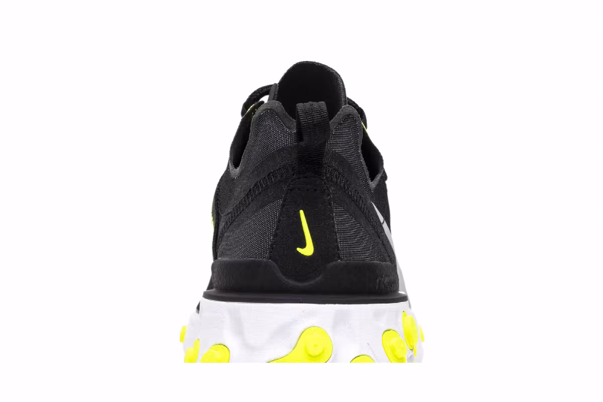 Nike Women's React Element 55 Black Volt, view 8