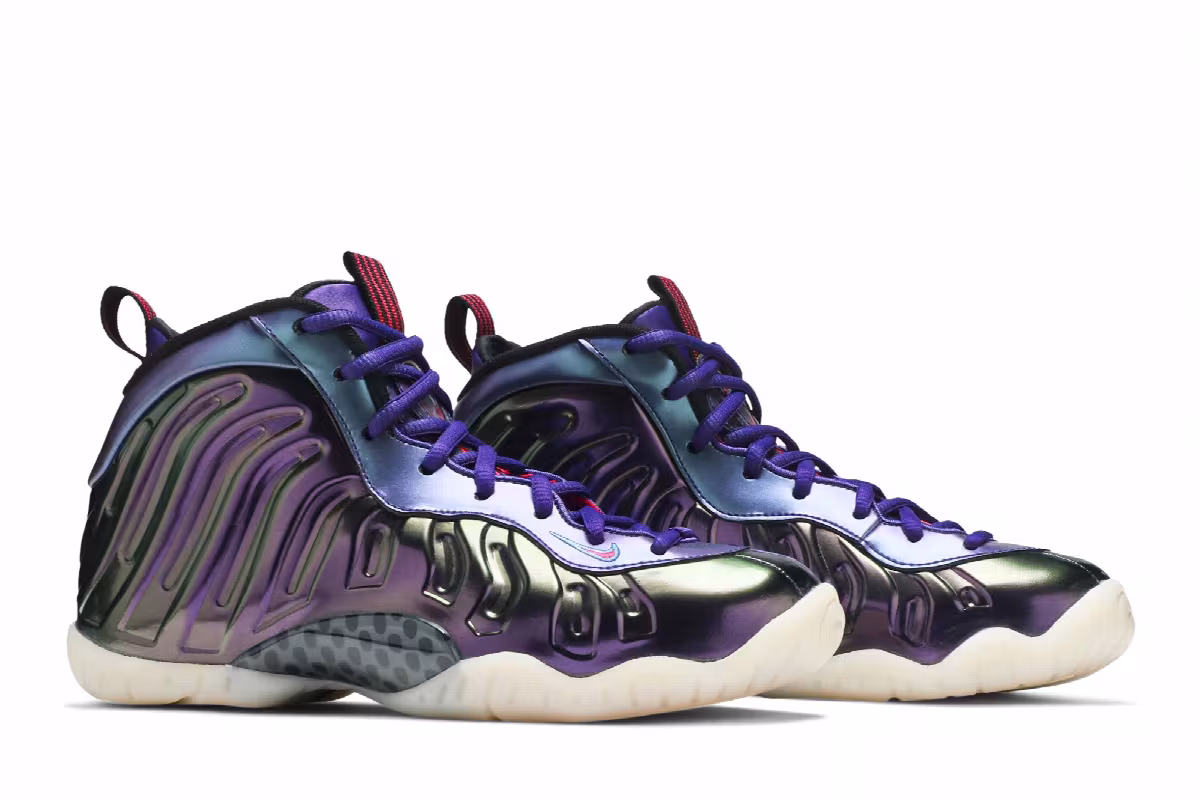 Nike Little Posite One GS Iridescent Purple, view 9