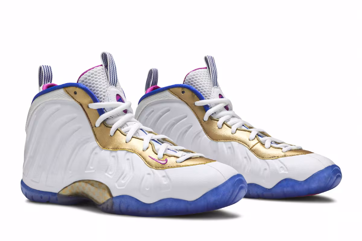 Nike Little Posite One GS Fuchsia Blast, view 9