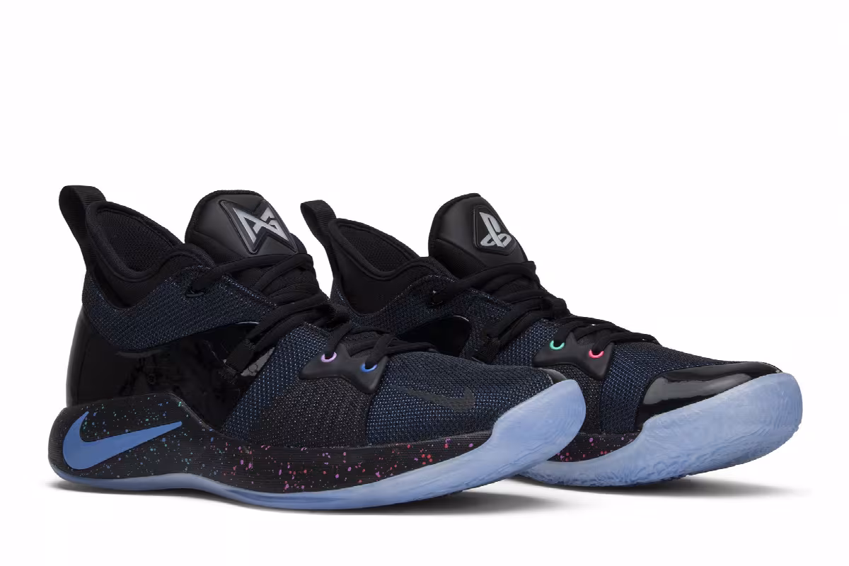 PlayStation x Nike PG 2 Black Racer Blue, view 9