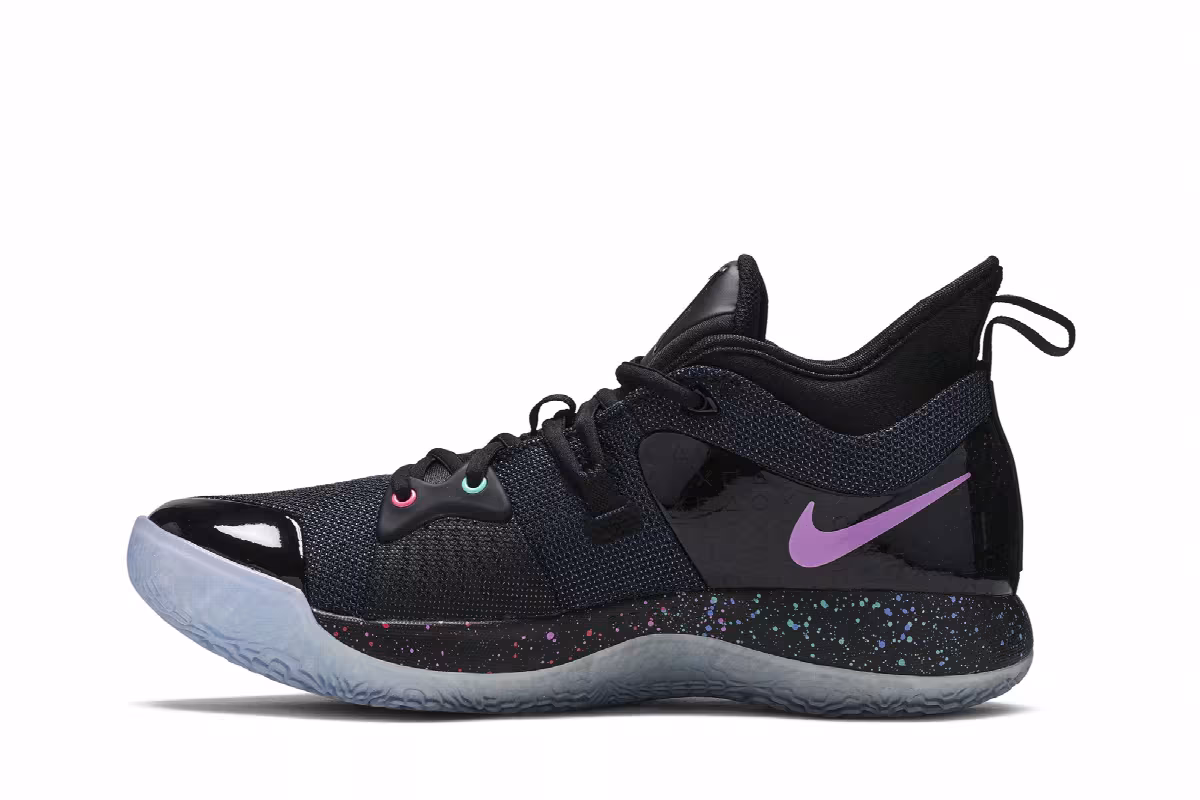 PlayStation x Nike PG 2 EP Black Racer Blue, view 4