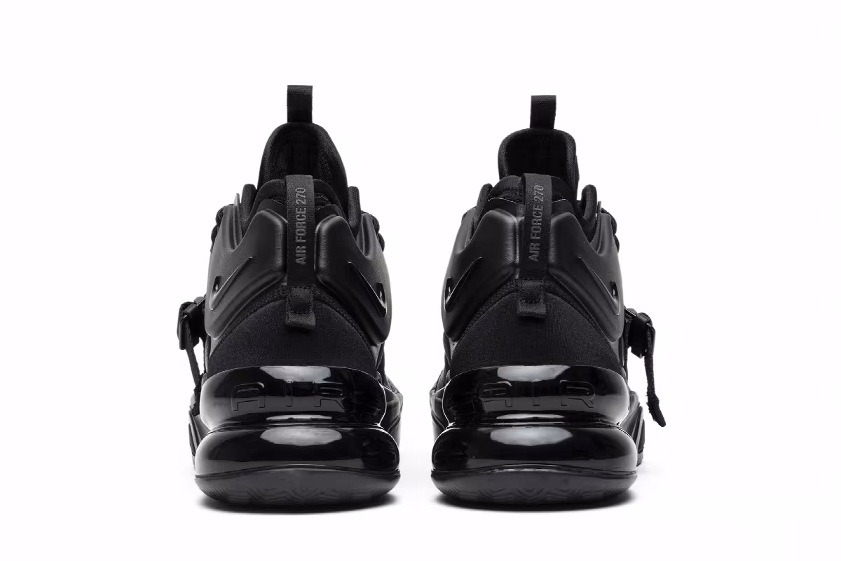 Nike Air Force 270 Triple Black, view 7