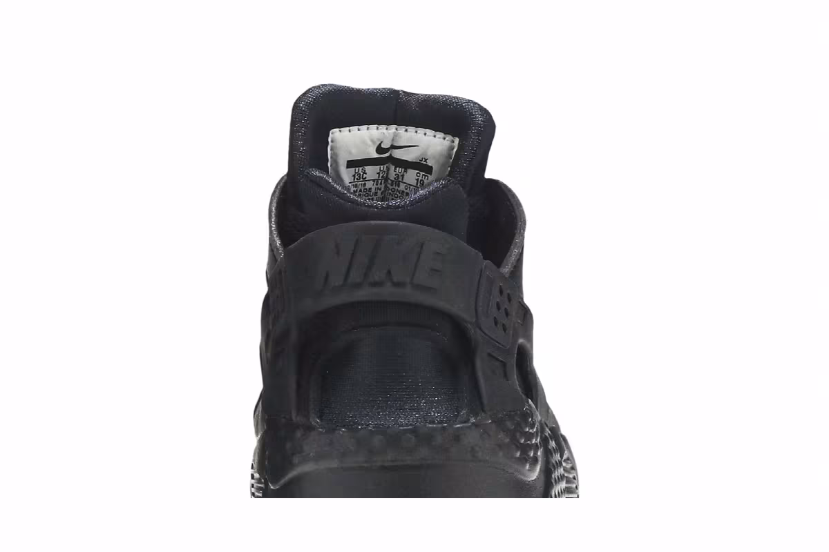 Nike Huarache Run PS Triple Black, view 8
