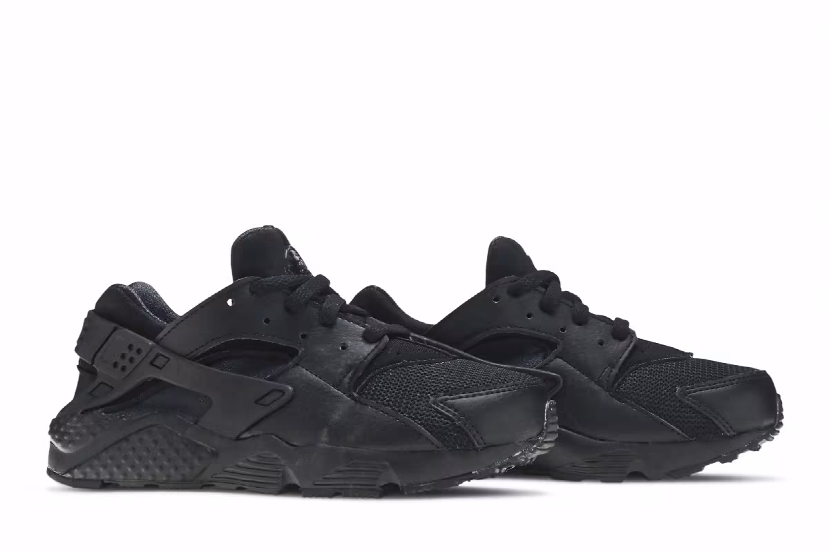 Nike Huarache Run PS Triple Black, view 9